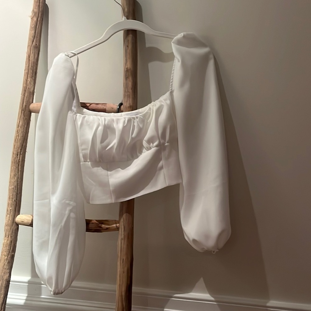 White long sleeve top from Princess Polly